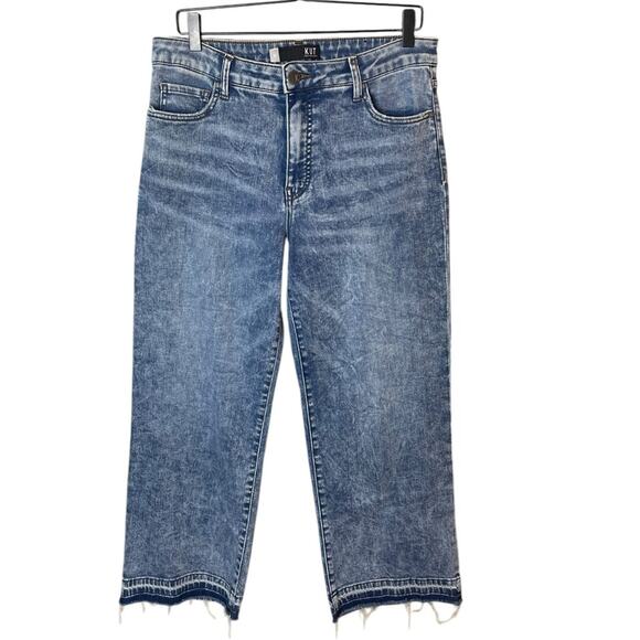 Kut from the Kloth Women’s Sz 10 Charlotte Wide Leg Crop Jeans High Rise - Picture 1 of 6